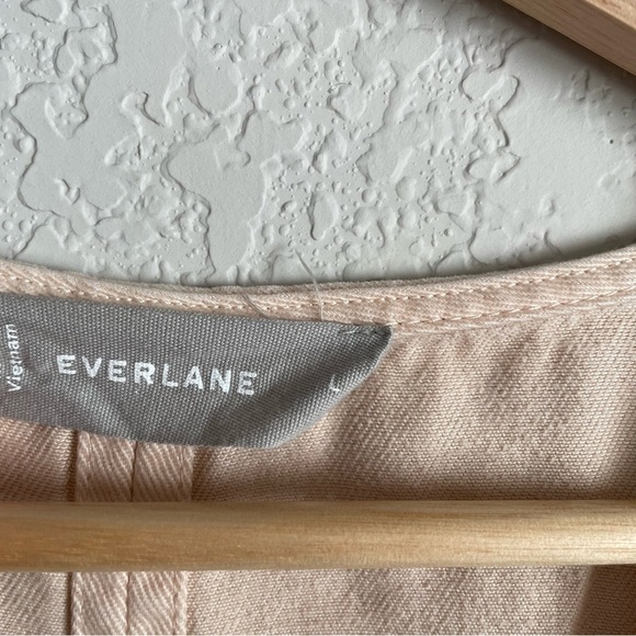 Everlane Dress Womens Large V Neck Tencel Whisper Pink Oversized Midi - Picture 5 of 5